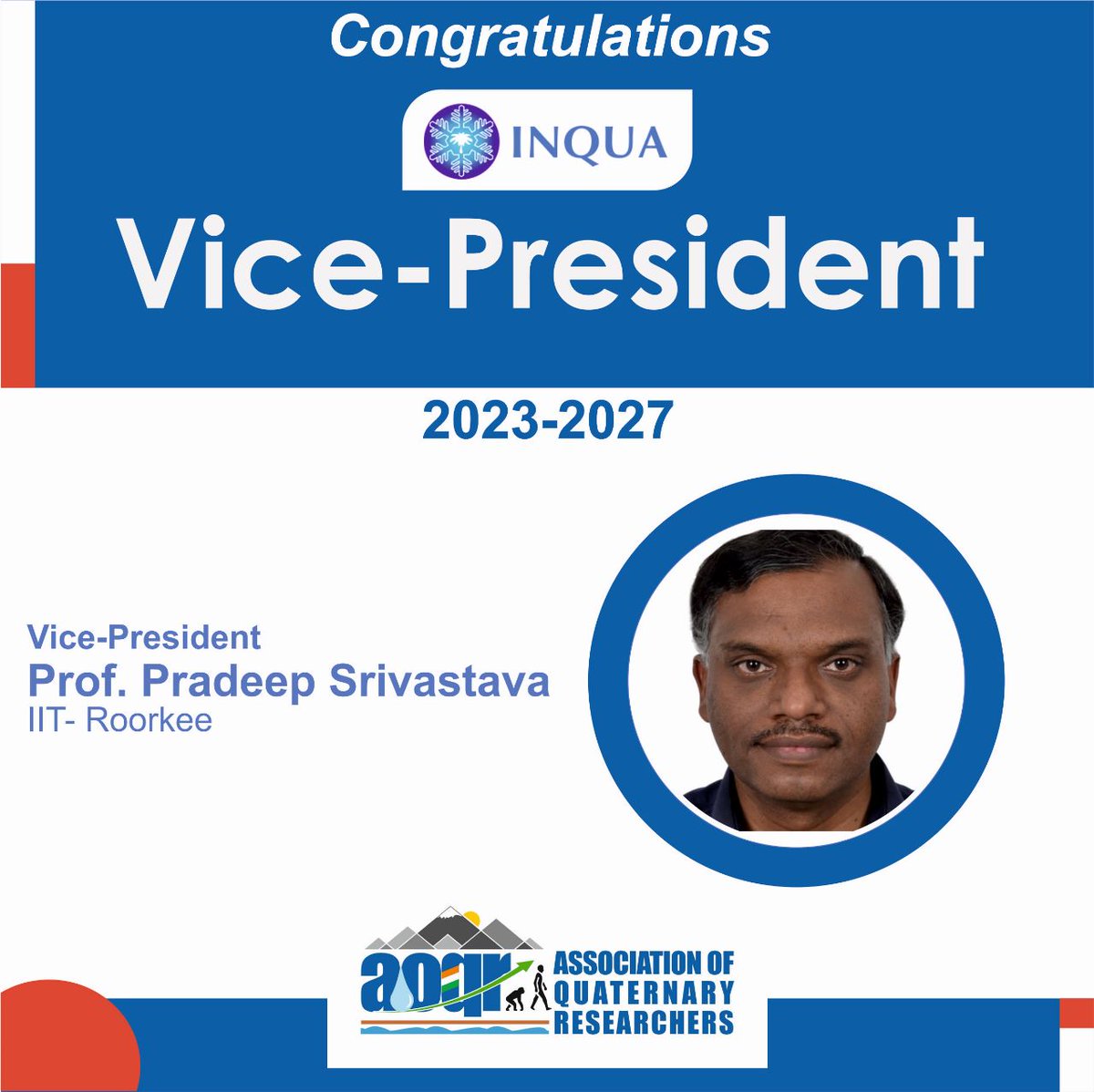 Thrilled to celebrate Prof. Pradeep Srivastava's election as Vice President of INQIA! 🎉 A well-deserved recognition for his exceptional leadership and expertise. Congratulations, Prof. Shrivastava, on this remarkable achievement! 🌟