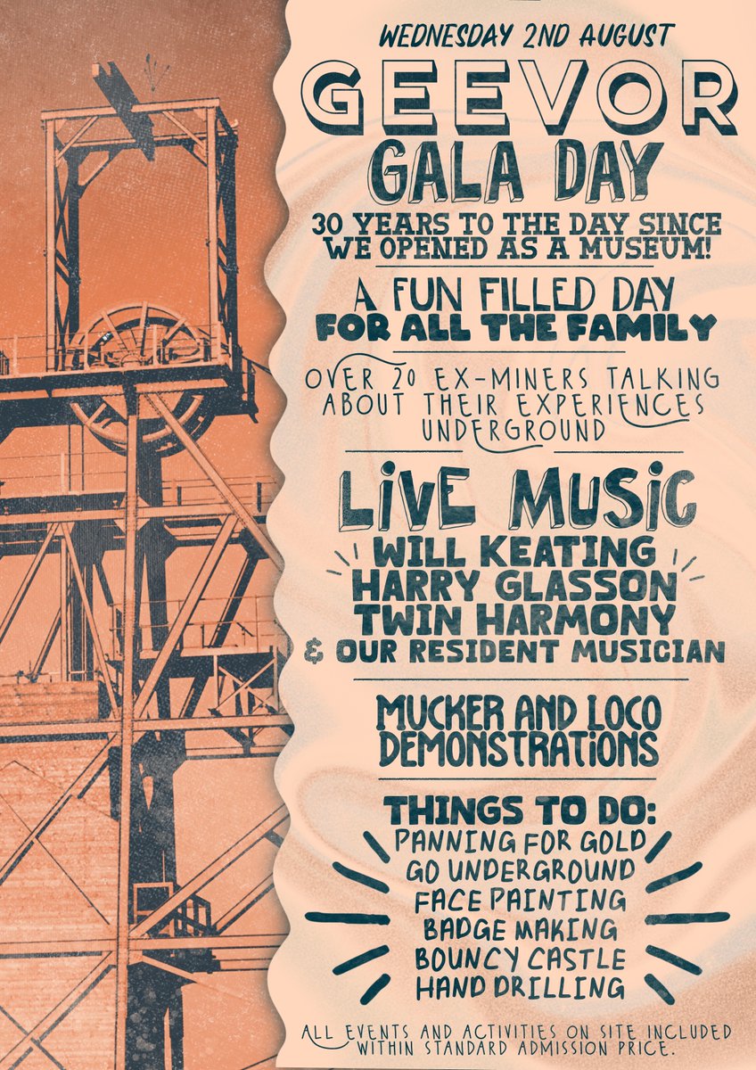 Geevor Tin Mine Museum (@geevormuseum) on Twitter photo Geevor Gala 2023!
Here is our poster for Geevor Gala in a few weeks time, brilliantly designed by Tom our Geevor Shop manager. It will be a day packed full of great activities, live music, and miners!
<a href="/willkeating8/">Will Keating</a> <a href="/TwinHarmony/">Twin Harmony</a> Geevor Gala 2023!
Here is our poster for Geevor Gala in a few weeks time, brilliantly designed by Tom our Geevor Shop manager. It will be a day packed full of great activities, live music, and miners!
<a href="/willkeating8/">Will Keating</a> <a href="/TwinHarmony/">Twin Harmony</a>