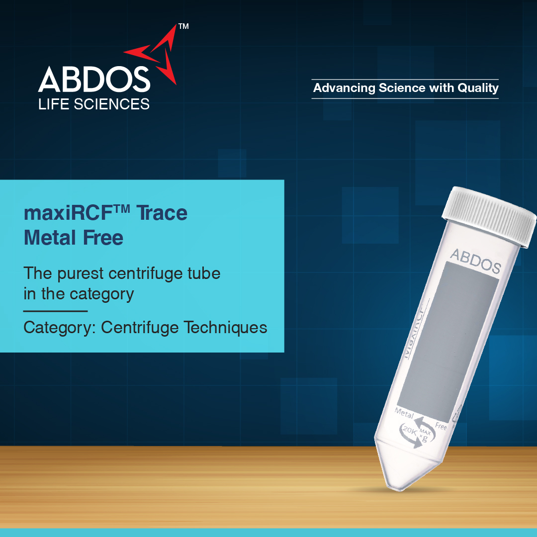 AbdosLabtech's tweet image. MaxiRCF Trace Metal Free Centrifuge Tubes by @AbdosLabtech are free from natural rubber and heavy metals, and work excellently in high density gradient separation of sample. Visit bit.ly/3PyoPn9 to know more.

#AbdosLifeSciences #CentrifugeTubes