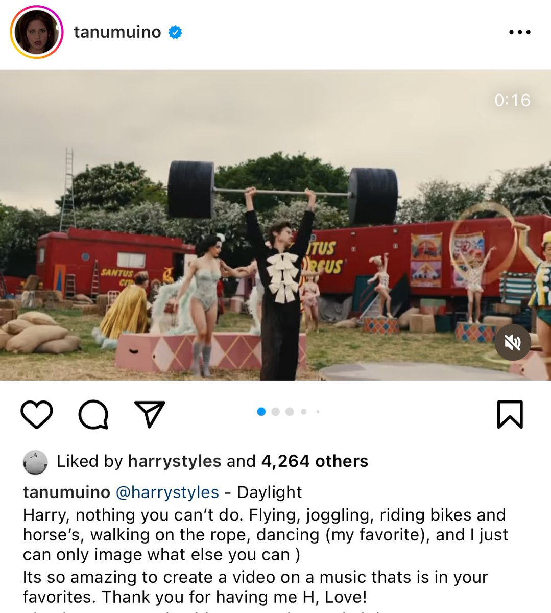 hsdaily's tweet photo. Harry liked Tanu Muino’s post on Instagram! https://t.co/H8wS9E36wz