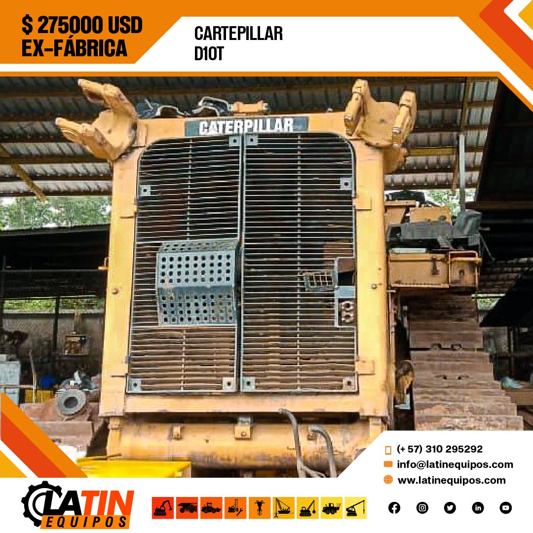 Año 2011 👷‍♂️
- Desgarrador de un solo vástago
- Motor nuevo (0 horas)
- Contador de horas en la máquina anteriormente (6166)

➡️ Precio USD275.000 FOB Indonesia.

#ingeniería #construcción #civil #proyectos #venta #productosdesegunda #latinequipos #herramientas #cartepillar #d10t