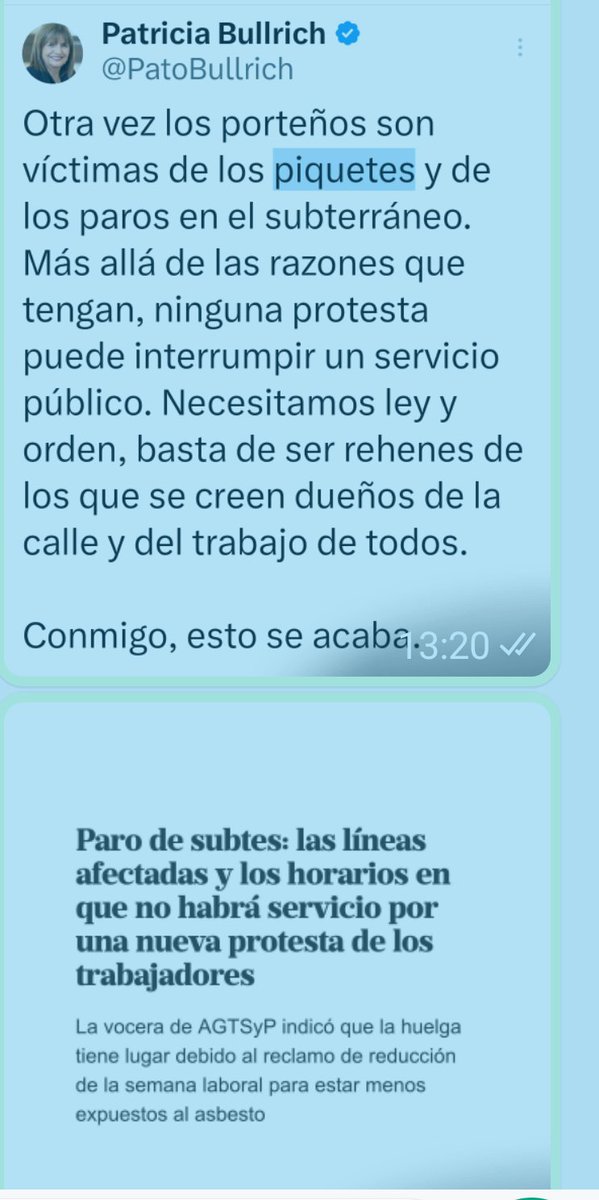 patriciosok's tweet photo. Necesitamos Ley y Orden, @PatoBullrich ,Presidente.
@luispetri @jorgemacri @jparenaza @DamianArabia @claudiobargach @Roberafernandez @edasosa @dasose22 @yasiboop @PatriciosChubut @PatriciosSCruz @Patricioscom8 @agustin_retta @bullrichmaniaAr @Pelosdecocker @UPTM111 @narargento https://t.co/Fpmm2maXuw