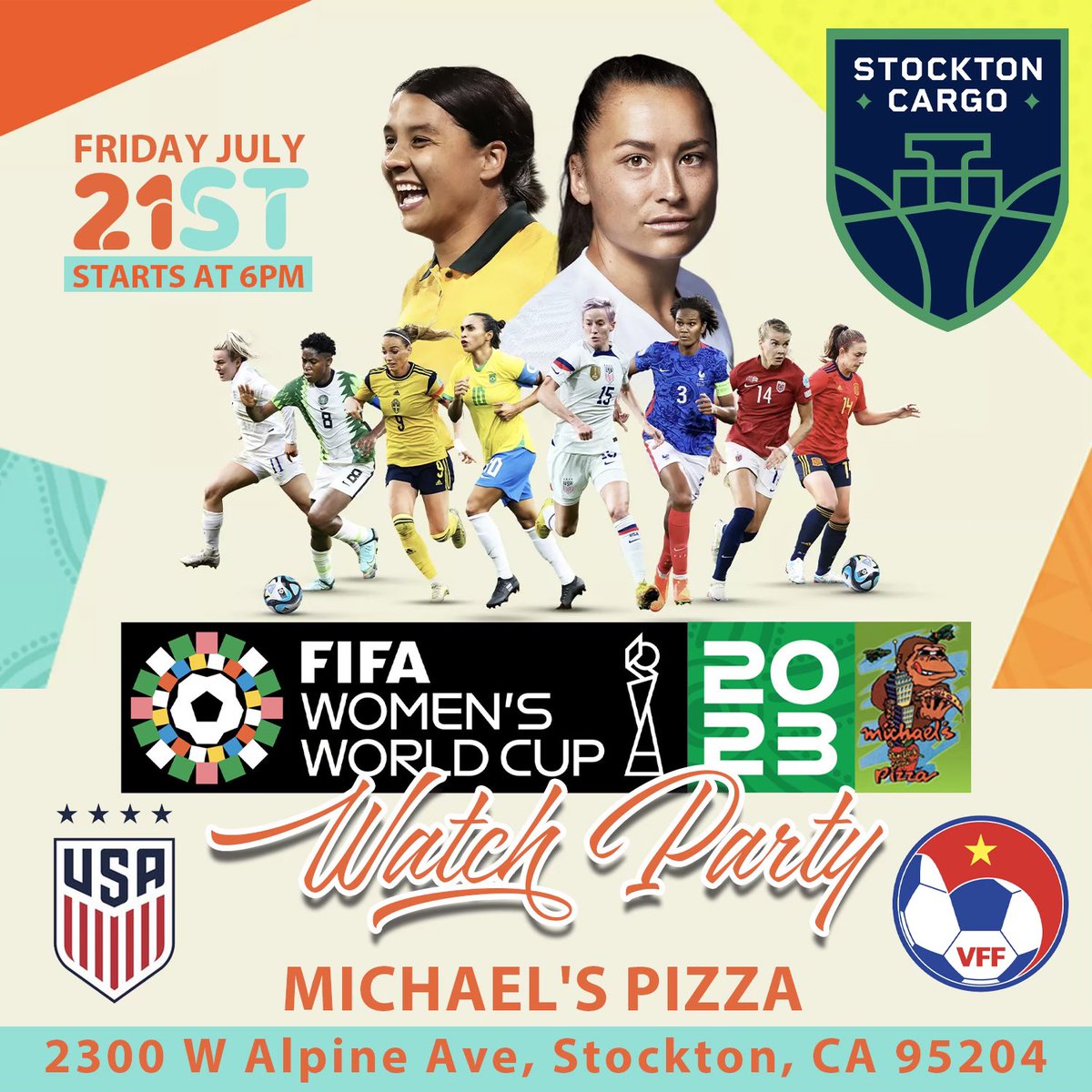 World Cup + 🍕is a proven winning recipe 💯
Join us at Michael's New York Style Pizza, Inc. this Friday, the 21st at 6pm as the USA Women take on Vietnam 🇻🇳 in their Opening Match of the World Cup!
We are hosting a party and will be providing free pizza! #letsgocargo