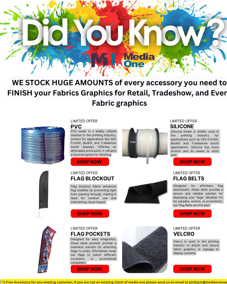 mediaoneusa's tweet photo. Reach New Heights in Printing Excellence with Media One: Elevate Your Printing Solutions to with our printing accessories

#largeformatprinting #printing #sublimation #dyesublimation

@The Red Flag Group (A Refinitiv Company) @ARC Document Solutions @BBDO Worldwide @Ogilvy https://t.co/e4qSW0MOaX