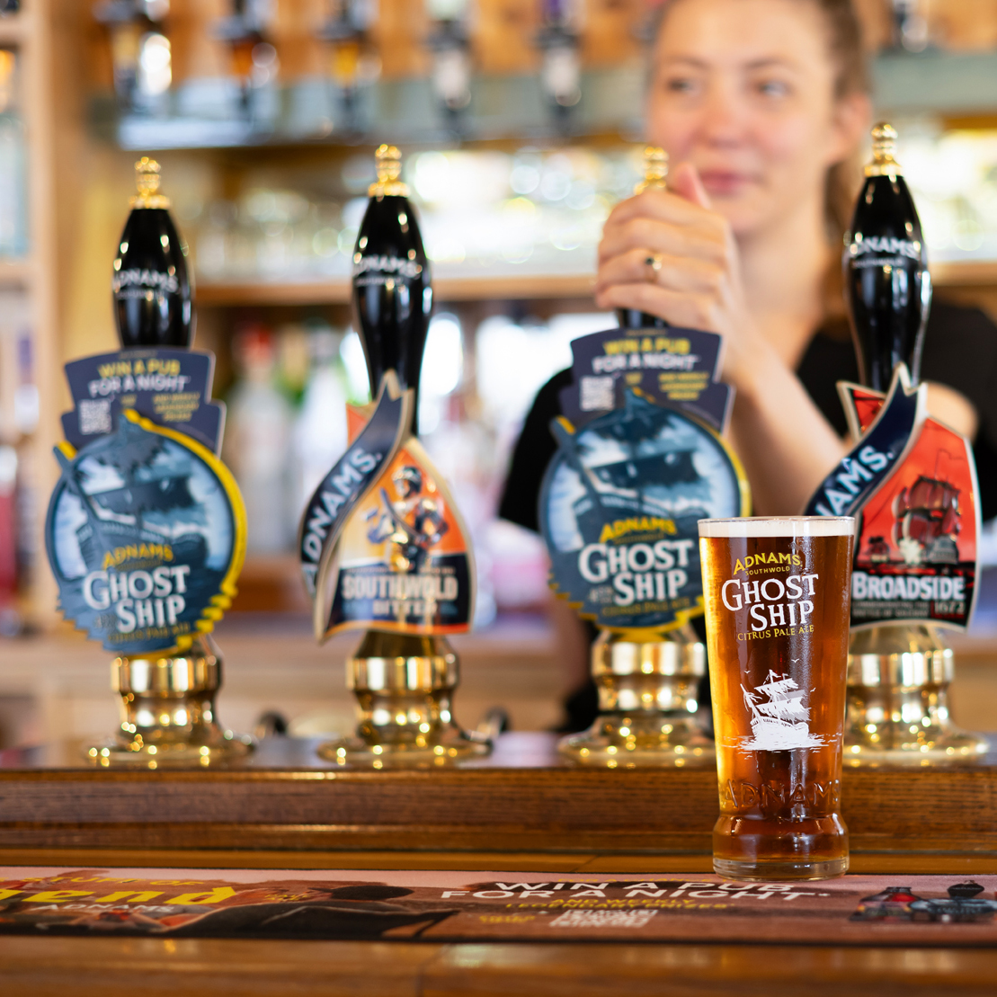 Adnams's tweet photo. Time for a Ghost Ship? If you've enjoyed a legendary pint of our best-selling pale ale recently, why not share a picture with us using the #StuffOfLegends and tagging @Adnams. There are Ghost Ship Goodies up for grabs! T&amp;Cs Apply https://t.co/rfEJTq5mPk