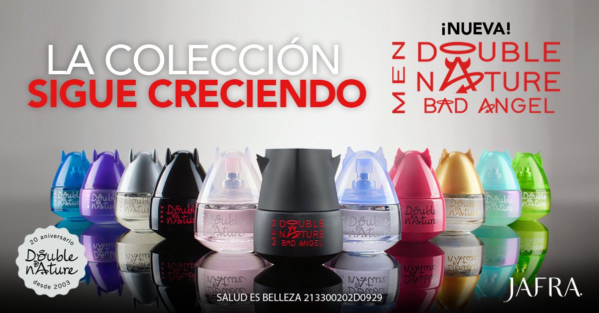 jaframexico's tweet photo. Celebramos con un nuevo aroma para ti, porque sabemos que no hay límites cuando abrazas ambos lados de tu personalidad con Double Nature Men Bad Angel. 😈😇  

Disponible a partir del 7 de julio 2023.

#MiVeranoJAFRA #SoloEnJAFRA #DoubleNature https://t.co/KJg5vG4Sy2
