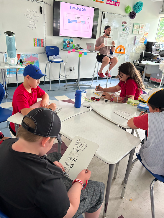 rdsbcodesummer1's tweet photo. Spelling words during our blending drill with Mr. McQuarrie. https://t.co/oimfT43MVp