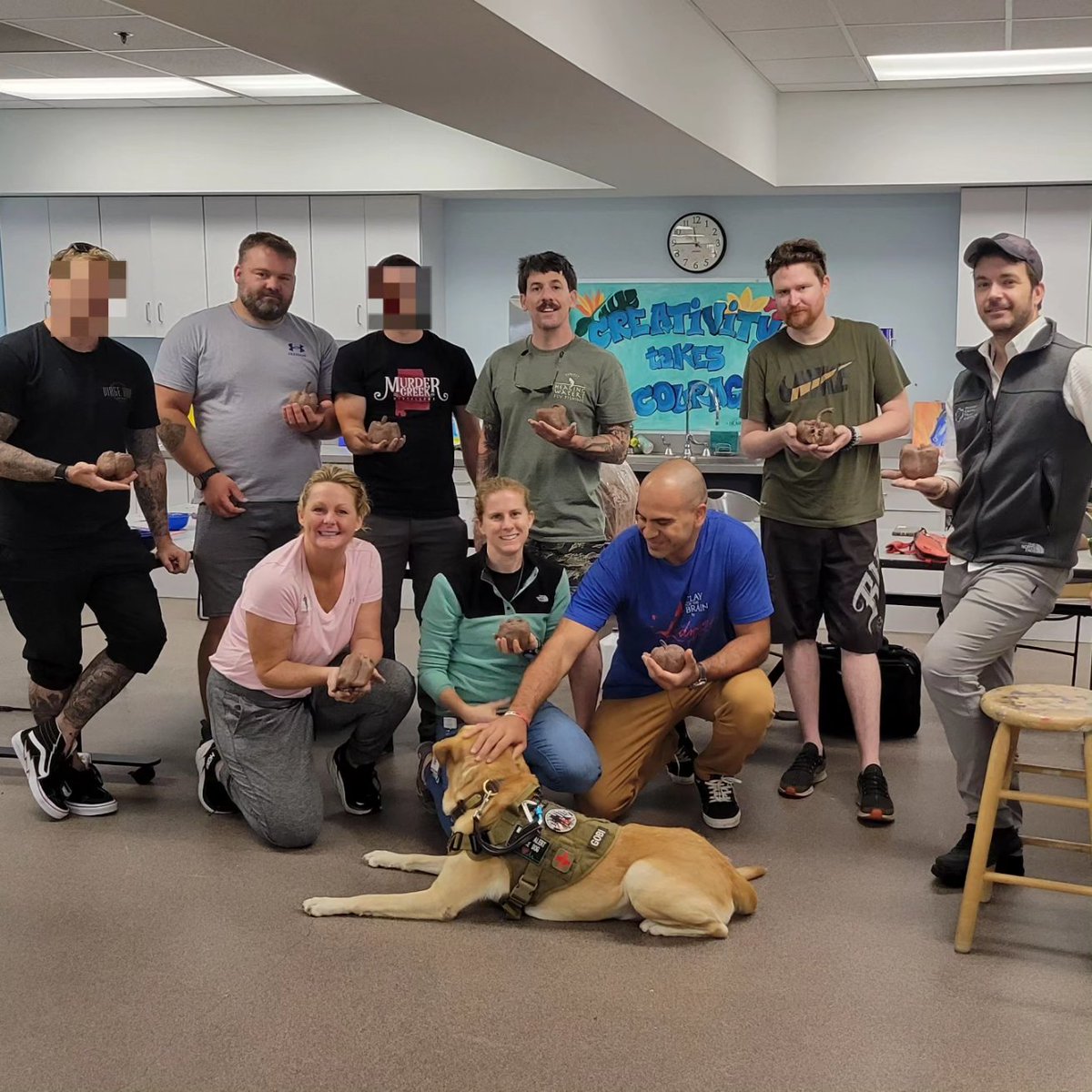 Clayforthebrain's tweet photo. Such a special day! We just brought CLAY FOR THE BRAIN for one of the Biggest PTSD, BRAIN Injury Rehab Centers in the World, The Shepers Center in Atlanta,GA.
Such an amazing environment 

#clayforthebrain #sheperscenter #artes #art #arttherapy #esculpir #bellpepper https://t.co/6LCh4TKiXE