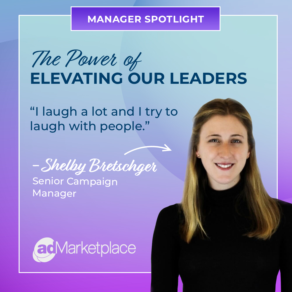 Shelby has officially been a manager at adMarketplace for almost a year! She says that supporting and guiding full-time employees has been especially rewarding and valuable.

More from Shelby here: tinyurl.com/y8kzse7h

#adMarketplace #adtech #searchadvertising #NYC #culture