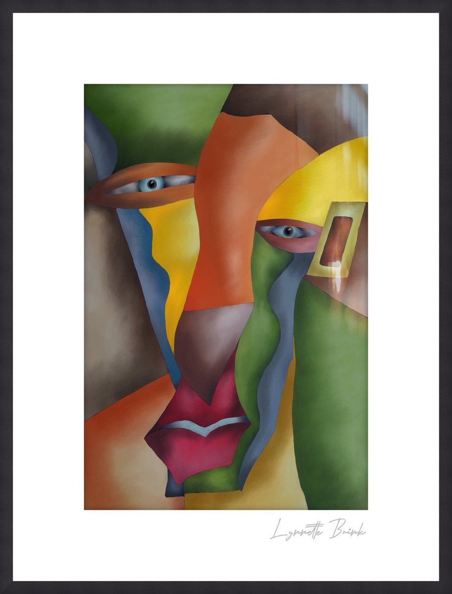 Framed Digital Artwork by Lynnette on Fine Art Matte Paper
Abstract Faces No.1 image size - 20" x 30" (print area)
Frame - 2 inch Contemporary Black Thin Picture Frame
Mat Width - 4 inches (on each side)
Total Dimensions - 29,75" x 39,75"
#artgallery #artisticjourney #abstractart