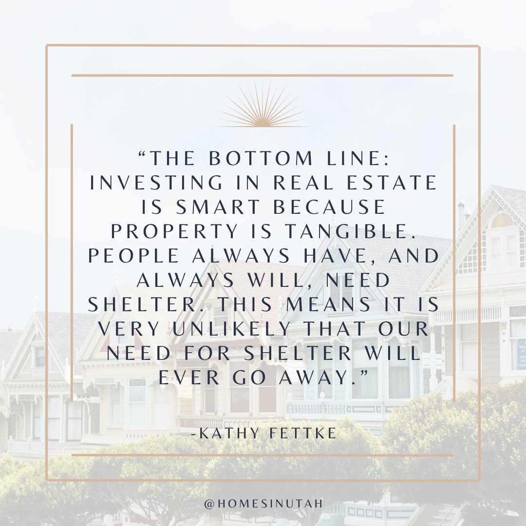 HomesInUtah's tweet image. Investing in real estate is a smart move, as it offers tangible assets that will always be in demand. Our need for shelter is here to stay. #RealEstateInvesting #TangibleAssets