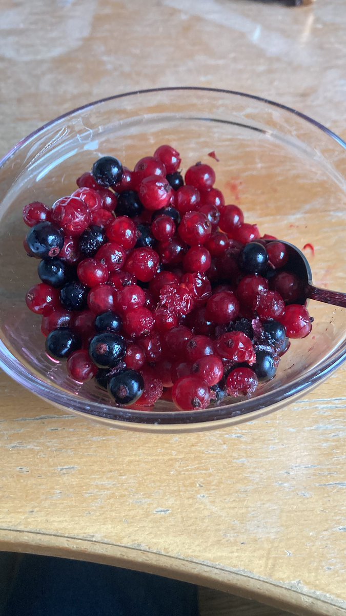 Zwar kein Milchreis, dafür Beeren aus dem eigenen Garten.
<a href="/schneefreude/">Schneefreude 🇺🇦</a> passt das auch?