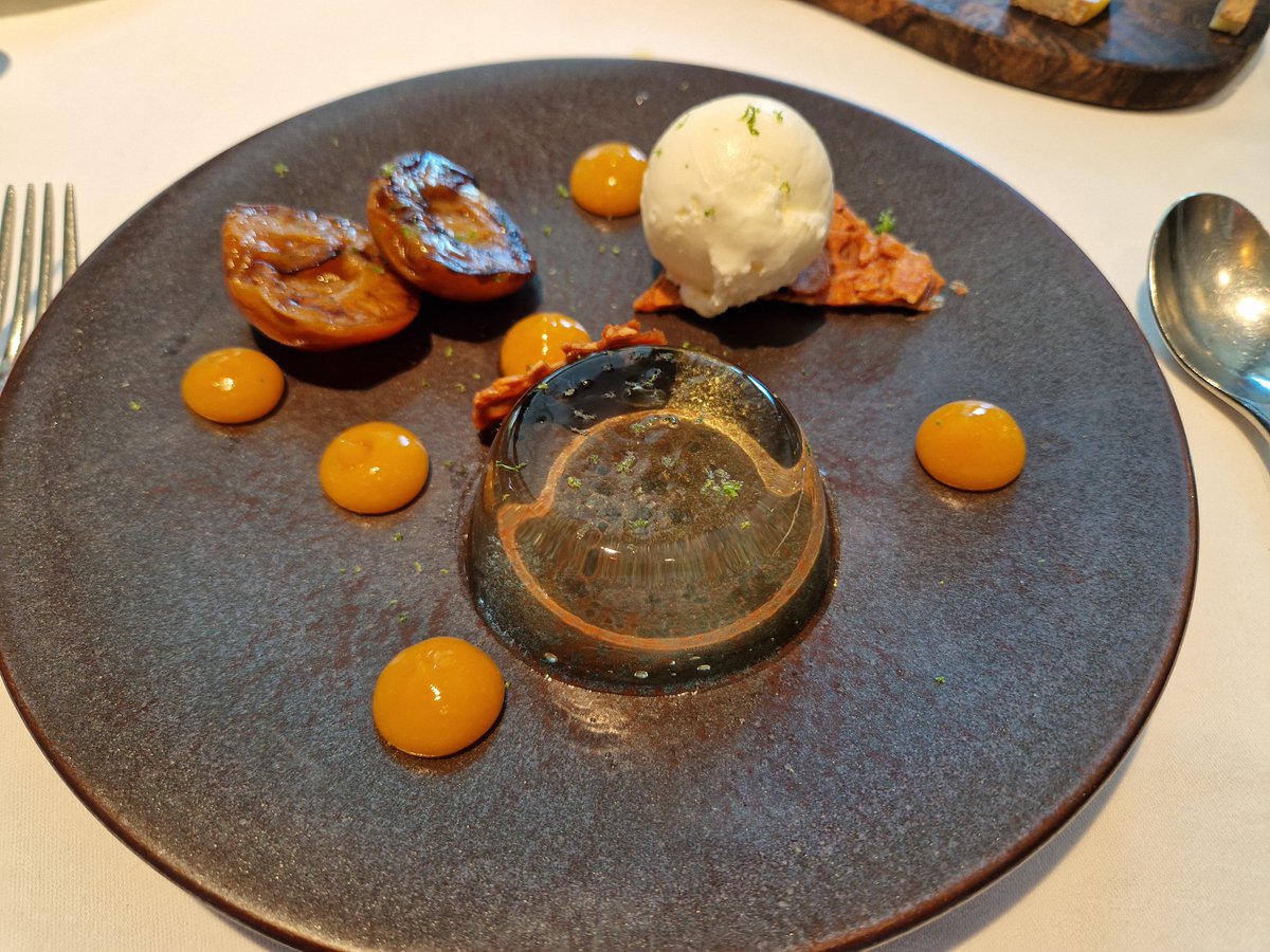 What a superb lunch at <a href="/MedlarChelsea/">Medlar restaurant</a> which never disappoints (I didn't have two main courses, honest, but that pork dish just looked stunning).