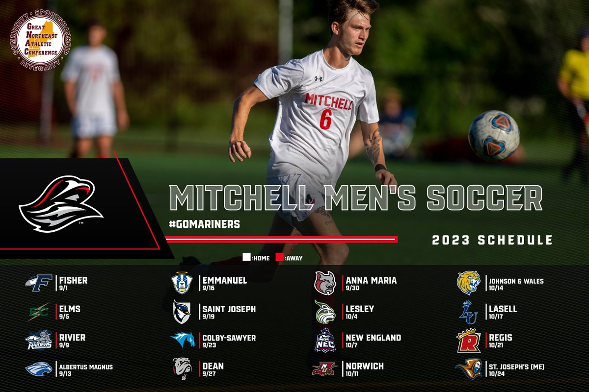 AthleticsMC's tweet photo. The countdown is on‼️ Just 4⃣4⃣ days until the Mitchell College men's soccer team kicks off their 2023 season. #GoMariners ⚽️ https://t.co/PgJAzS68sa