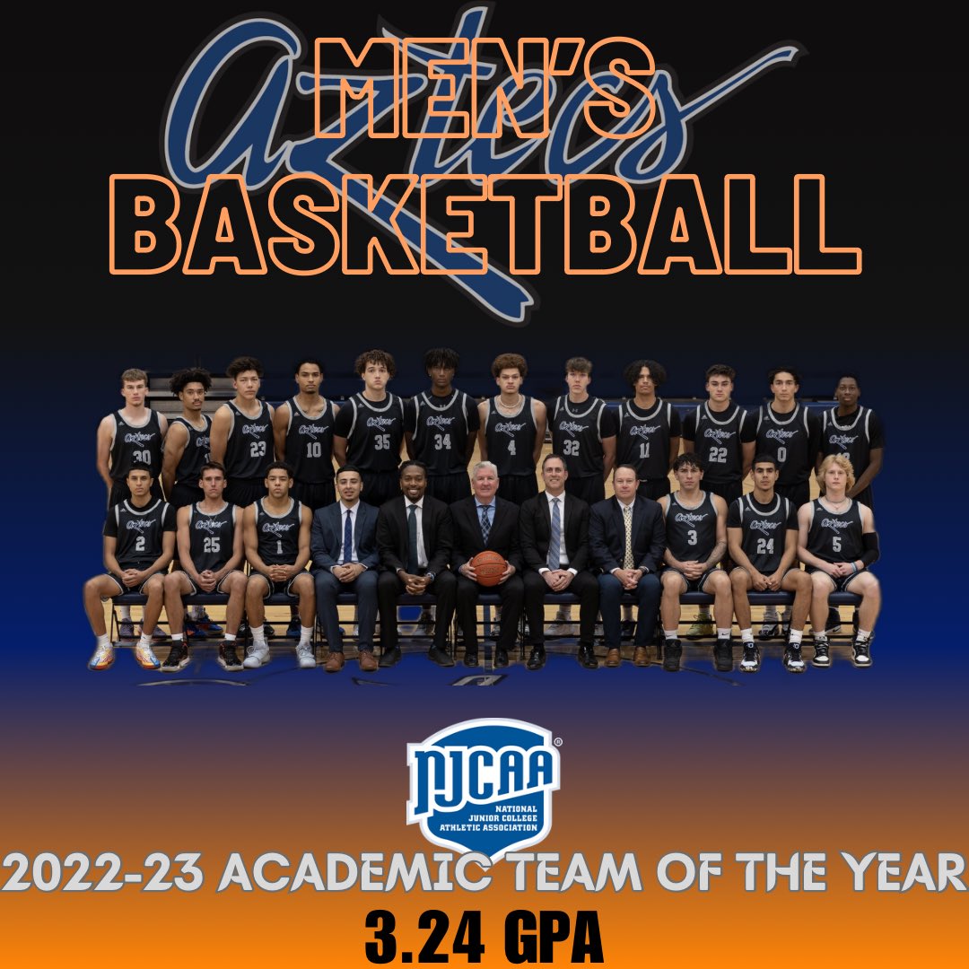 Congrats to the Aztecs <a href="/PimaMens_bball/">Pima College Men's Basketball</a> team, who earned <a href="/NJCAA/">NJCAA</a> All-Academic Team of the Year honors with a collective 3.24 GPA. They had four individuals earn All-Academic. #PimaBasketball #AztecsAllAcademic