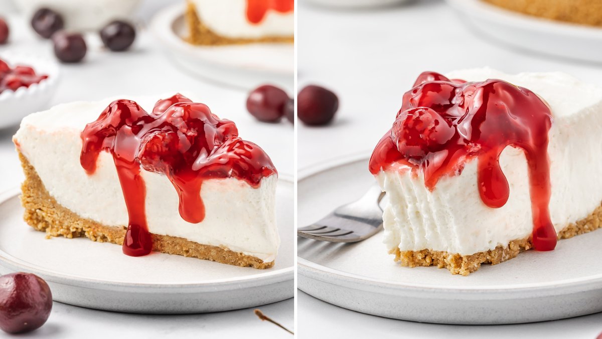 No-Bake Cherry Cheesecake! No water bath or oven needed. Perfect for summer.
RECIPE: bellyfull.net/no-bake-cherry…