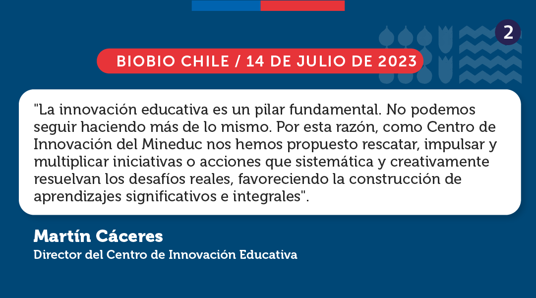 Mineduc's tweet photo. En esta columna, Martín Cáceres, Director del Centro de @InnovaMineduc reflexiona sobre las nuevas formas de construir calidad educativa y las acciones que está tomando el Mineduc para reactivar los aprendizajes y el bienestar de miles de niños y niñas en 🇨🇱 https://t.co/s4OnZVaRiu