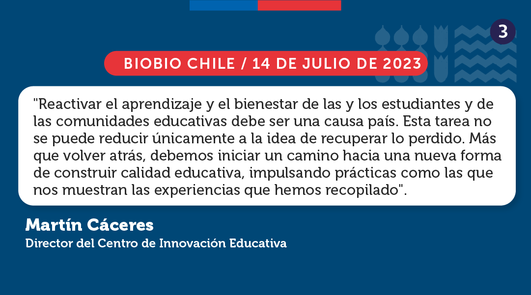 Mineduc's tweet photo. En esta columna, Martín Cáceres, Director del Centro de @InnovaMineduc reflexiona sobre las nuevas formas de construir calidad educativa y las acciones que está tomando el Mineduc para reactivar los aprendizajes y el bienestar de miles de niños y niñas en 🇨🇱 https://t.co/s4OnZVaRiu