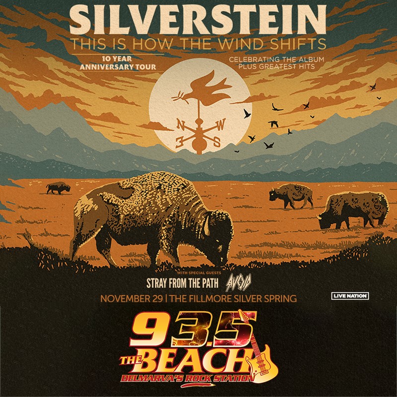 935thebeach's tweet photo. You can win tickets to see Silverstein at The Fillmore Silver Spring on November 29th. Head to Ticket Town and enter for your chance at https://t.co/0jHwuoTdJc https://t.co/1QFo9I5b84