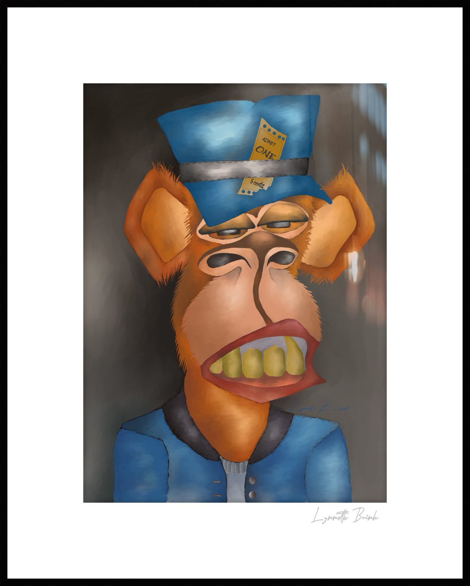 Framed Digital Artwork by Lynnette on Fine Art Matte Paper
My Boring Ape image size - 24" x 33" (printed area)
Frame - 2 inch Contemporary Black Thin Picture Frame
Mat Width - 6 inches (on each side)
Total Dimensions - 37,75" x 46,75"
#artgallery #digitalartist #artworkoftheday