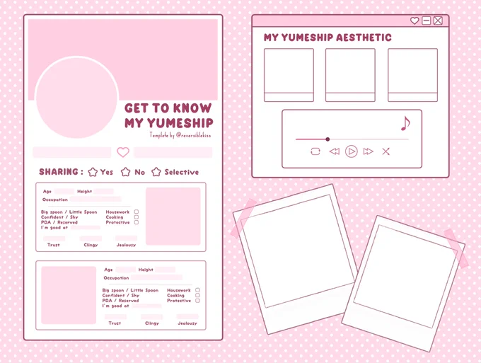 [TH description in mention]  I just uploaded get to know my yumeship template  please download on my kofi and don't forget to read the rules! *QRT this if you use it*  