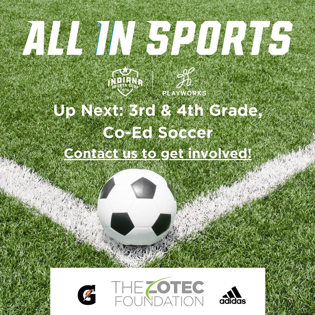 There's still time to sign your school up for our All IN Sports Soccer League this fall. The deadline is August 1st, if you're interested in participating fill out the contact form below. playworks.org/indiana/servic…