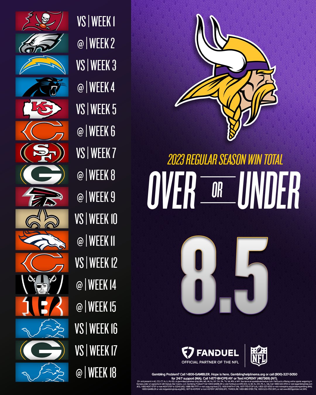 Minnesota Vikings downloadable schedule wallpaper