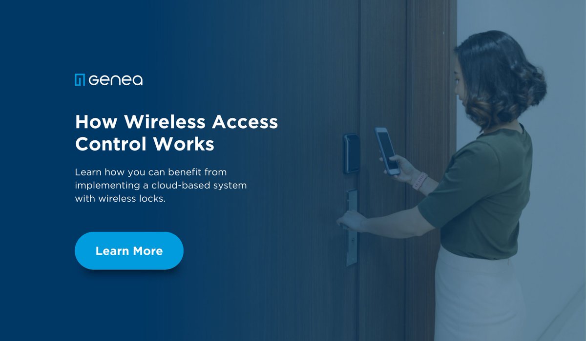 GetGenea's tweet photo. Learn how you can benefit from implementing a cloud-based system with wireless locks.
#buildingaccess #wirelesslocks #doorlocks
https://t.co/HDL7cCjTwl https://t.co/b5Gvr3sxa2
