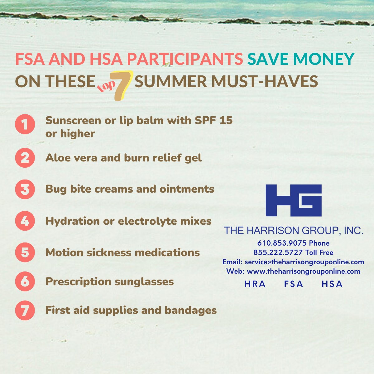 Harrison_Grp's tweet photo. 📣 Hey everyone! Did you know that everyday items can be #FSA (Flexible Spending Account) and #HSA (Health Savings Account) eligible? 💳💰

https://t.co/kZf2bHLwUX

#FSAeligible #HealthcareSavings #FlexibleSpendingAccount #HealthSavingsAccount #SunscreenisFSAeligible https://t.co/y5im5xaYwH