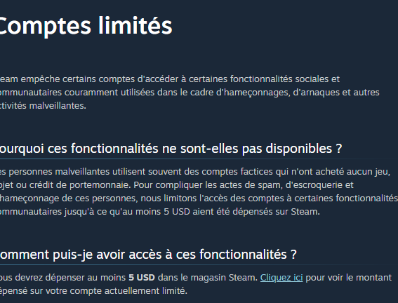 KNR_Capii's tweet photo. donc la jsuis sur mon smurf et steam me dit que je dois dépenser de l'argent juste pour add mon pote @Steam https://t.co/yEyz15guRO