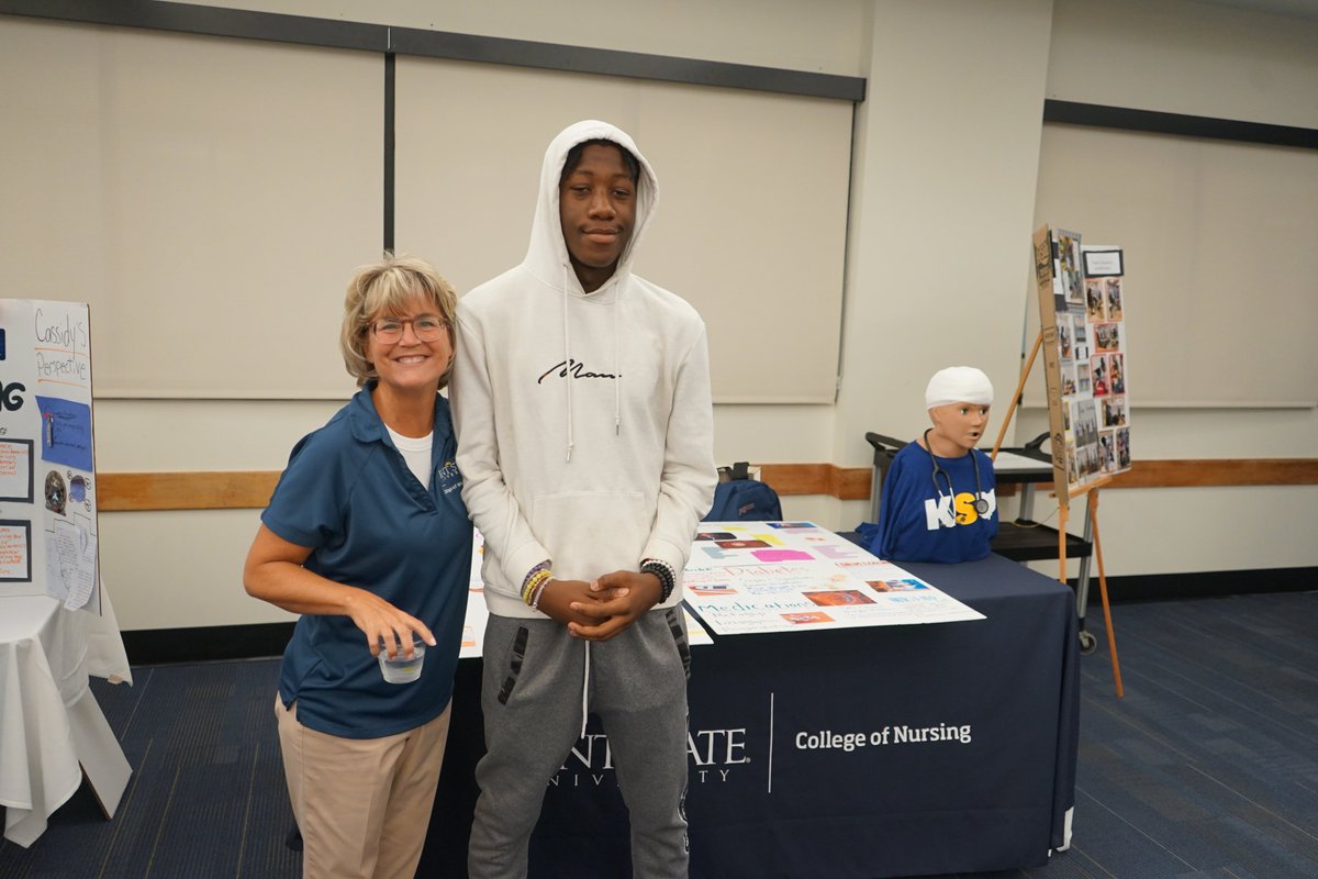 kentnursing's tweet photo. Congratulations to our @UpwardBoundKSU students on completing their summer program with us! During Friday's closing ceremony, the students’ nursing projects and posters were on display for family and friends to enjoy. We hope these students join us again as #FutureFlashes! https://t.co/3SAGpB4pho
