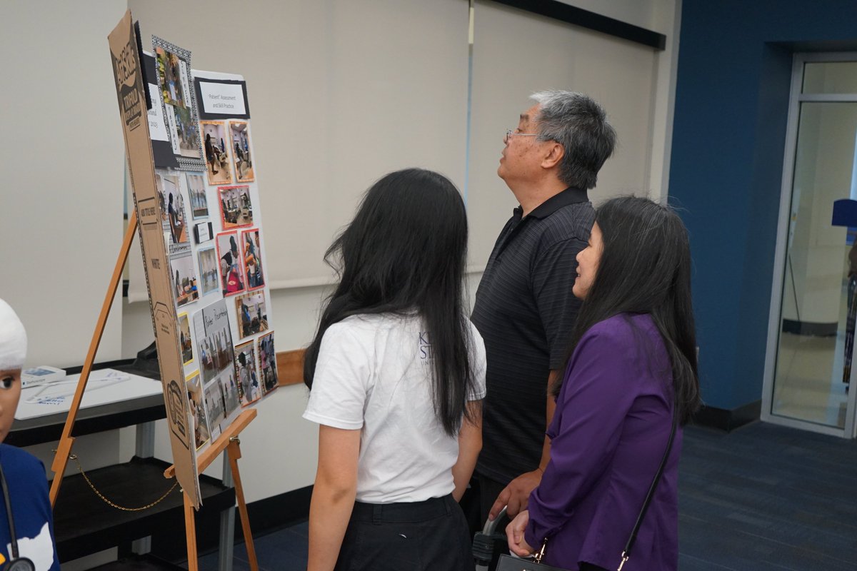 kentnursing's tweet photo. Congratulations to our @UpwardBoundKSU students on completing their summer program with us! During Friday's closing ceremony, the students’ nursing projects and posters were on display for family and friends to enjoy. We hope these students join us again as #FutureFlashes! https://t.co/3SAGpB4pho