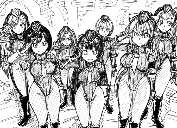 njsnj一期生ベガ親衛隊シチュはこんな感じでいこうかな～
しかし7人もいると壮観だなぁ 