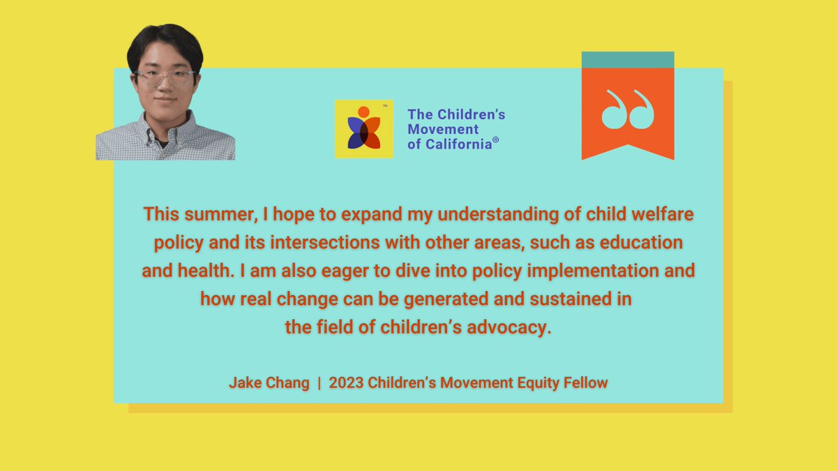 ChildrenNow's tweet image. 🌟 Welcome to the Pro-Kid team, Jake! We are thrilled to have you on board!

🌟 Get to know Jake and all eight of our 2023 Children's Movement Equity Fellows here ➡ childrennow.org/blog/children-…

🌟 Want to learn more? Reach out at tcm@childrennow.org!

#ProKidCA #TheChildrensMovement