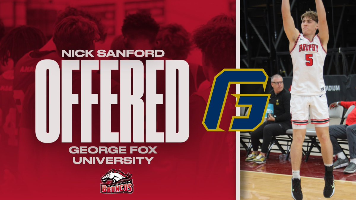 Brophy Basketball (@brophyhoops) on Twitter photo Congratulations to Nick Sanford ‘24 on his offer from George Fox University!
<a href="/n1ck_sanford/">Nick Sanford</a> <a href="/BrophyAthletics/">Brophy Athletics</a> <a href="/BrophyNews/">Brophy College Preparatory</a> <a href="/GeorgeFoxMBB/">George Fox Men's Basketball</a> <a href="/PrimeHoopsAZ/">Prime Basketball AZ</a> <a href="/azc_obert/">Richard Obert</a> <a href="/GreggRosenberg1/">Gregg Rosenberg</a> <a href="/AZPreps365/">AZPreps365</a> <a href="/ArizonaPreps/">Anthony Ray</a> @NXTPROAZ Congratulations to Nick Sanford ‘24 on his offer from George Fox University!
<a href="/n1ck_sanford/">Nick Sanford</a> <a href="/BrophyAthletics/">Brophy Athletics</a> <a href="/BrophyNews/">Brophy College Preparatory</a> <a href="/GeorgeFoxMBB/">George Fox Men's Basketball</a> <a href="/PrimeHoopsAZ/">Prime Basketball AZ</a> <a href="/azc_obert/">Richard Obert</a> <a href="/GreggRosenberg1/">Gregg Rosenberg</a> <a href="/AZPreps365/">AZPreps365</a> <a href="/ArizonaPreps/">Anthony Ray</a> @NXTPROAZ