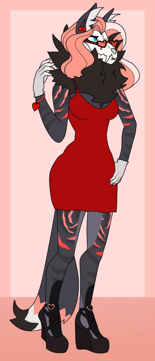 fabel_Rianne's tweet photo. CRYSTELLA! 

She is so bold with her short red dress and heart shaped glasses. 

Selling her for whatever is offered!! Though if another gives a greater offer than the last then it goes to them!! 

Cash app, art trade, character. Whatever! 

Comment down below. 

#furryart https://t.co/nZN1Ytqpu1