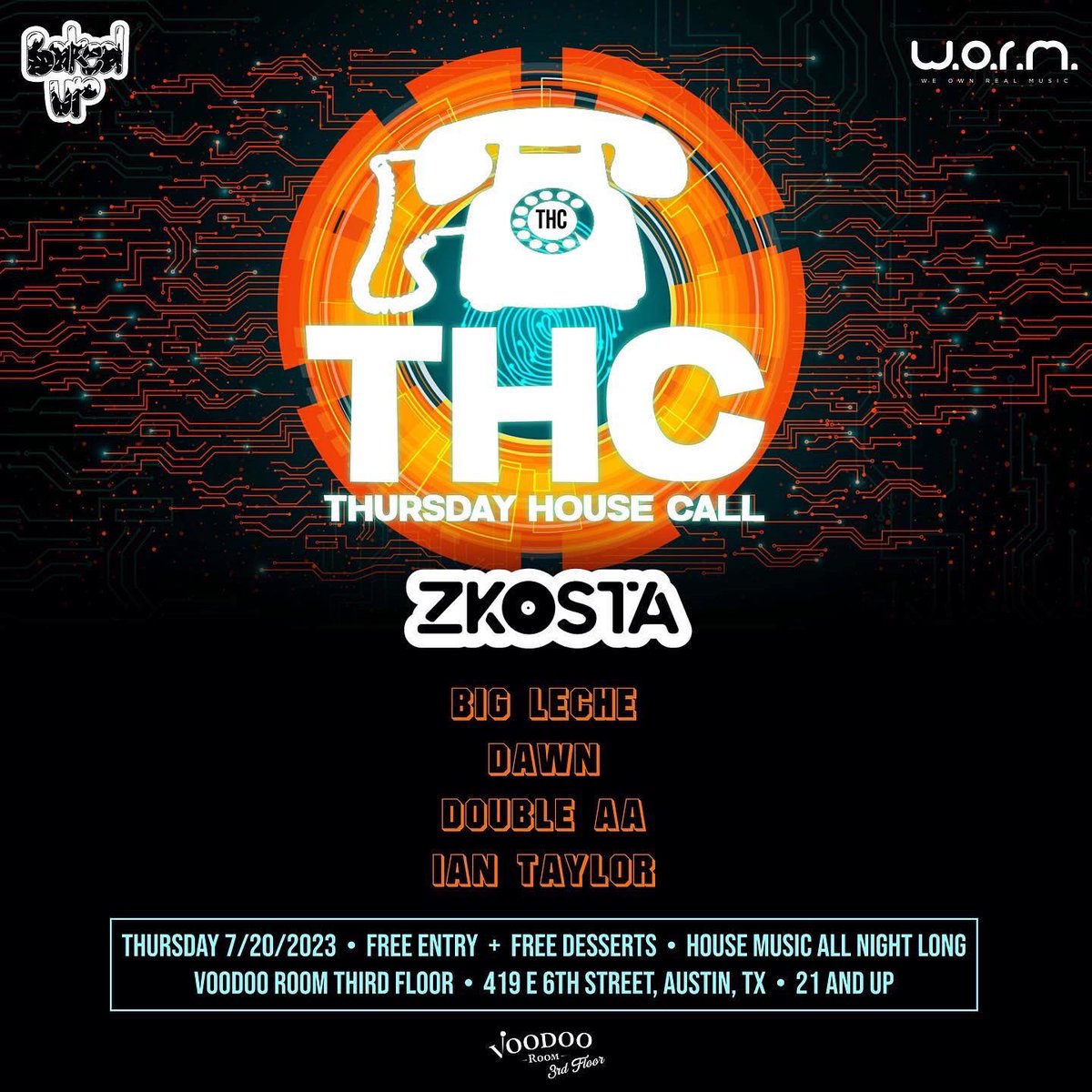 Looking ahead- we have Thursday House Call tomorrow 7/20 ft. <a href="/djzkosta/">zkosta</a> / Big Leche / Dawn / Double AA / Ian Taylor at Voodoo Room Third Floor ☎️🎶 

Free entry 🤩 Doors at 10pm