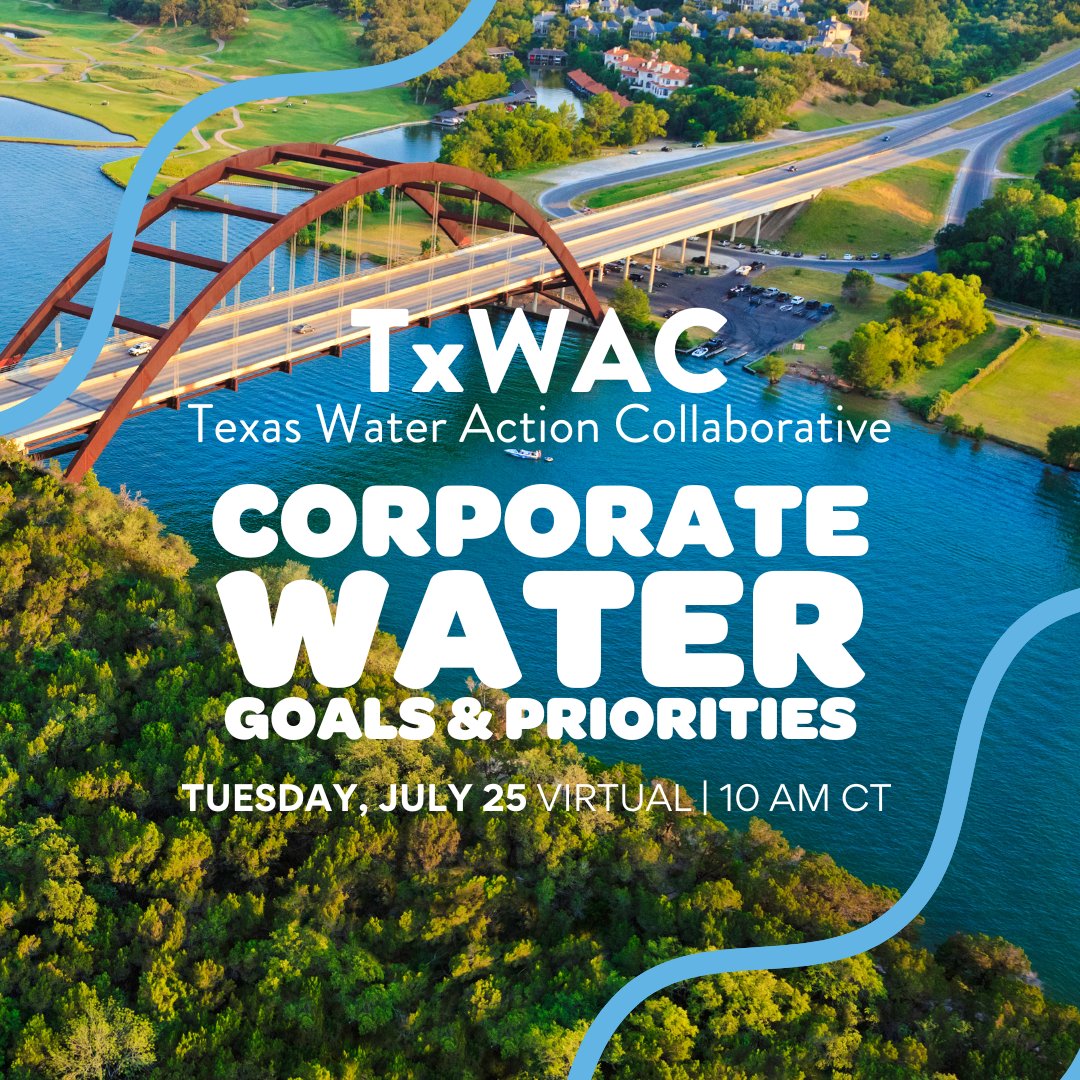 Investing in water conservation in Texas is more important than ever. Join the dialogue at the Texas Water Action Collaborative #TxWAC Meeting hosted by @Texan by Nature on July 25 at 10 AM! RSVP here → loom.ly/k3EK2lc