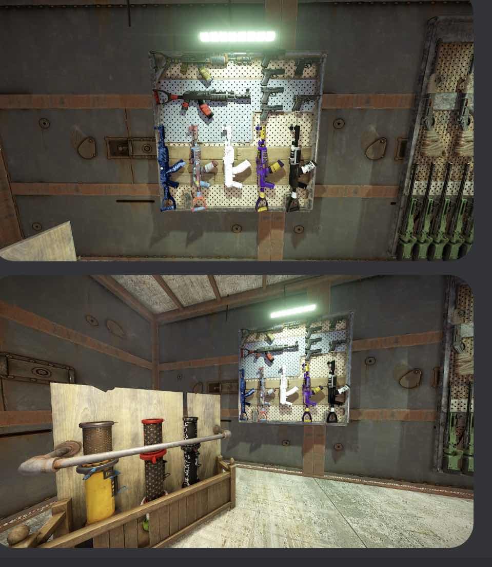 The new gun rack in rust looks 🔥