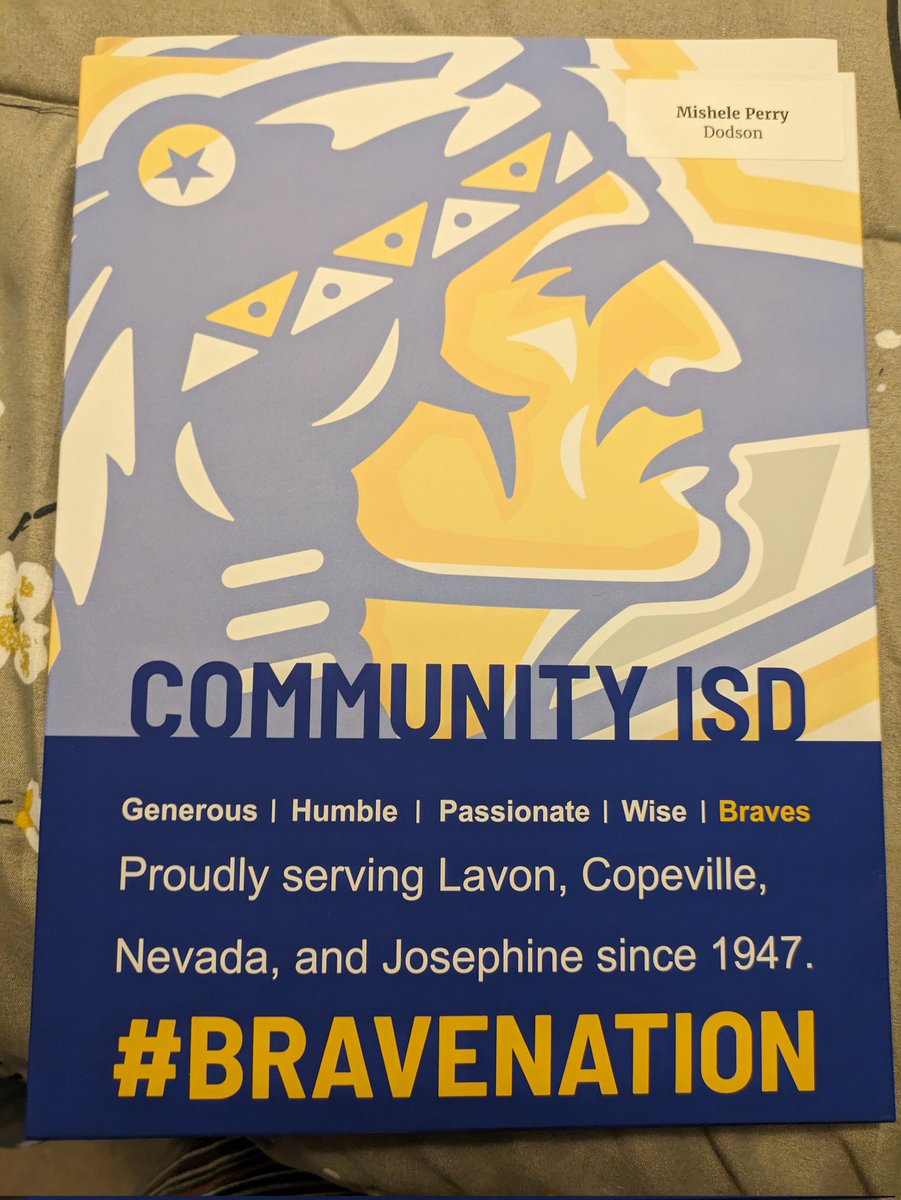 MisheleP's tweet photo. @communityisd Wow! What a joyful surprise to get this in the mail! And y'all, the video is personalized.. "Hi Mishele!" This makes me feel so welcome and valued 🩵 @Ron_Crawford5 https://t.co/bgGAsQ4NqE