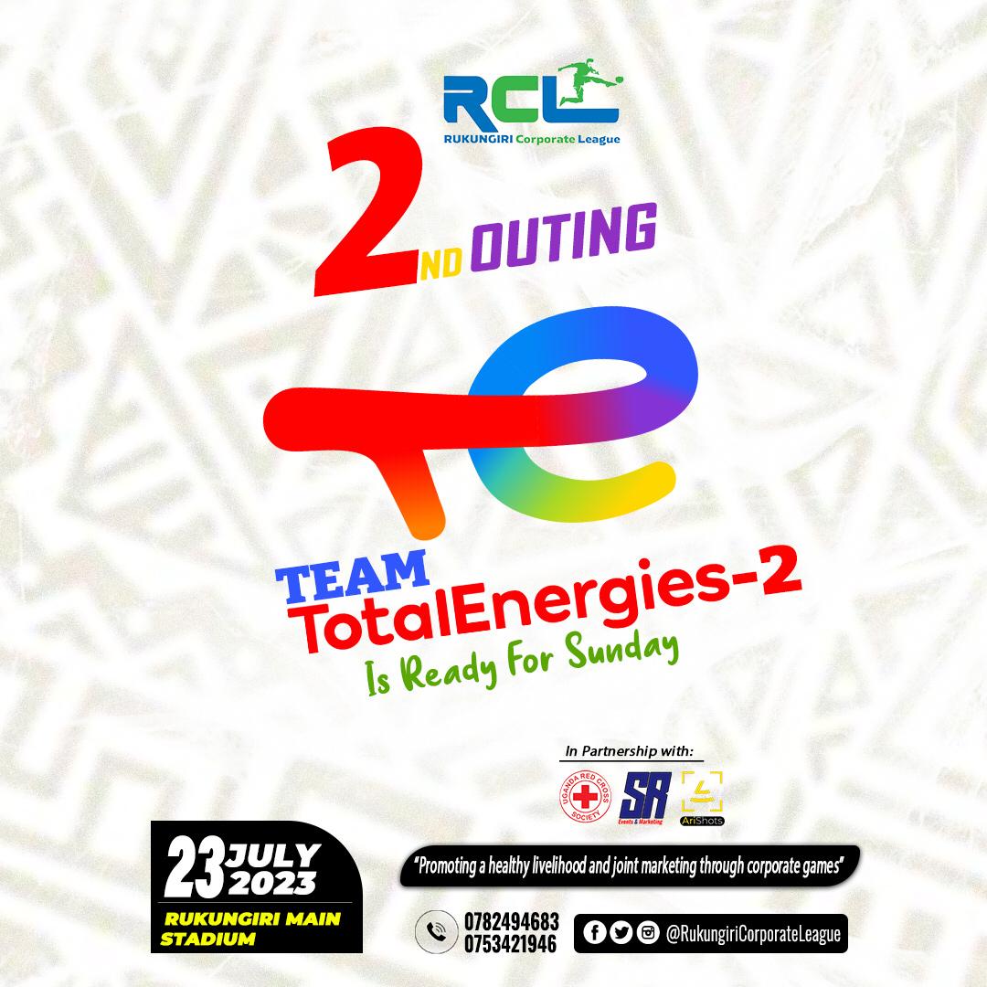 Team Total Energies-2 Rukungiri is ready for the 2nd Outing Rukungiri Corporate League
#RCL23