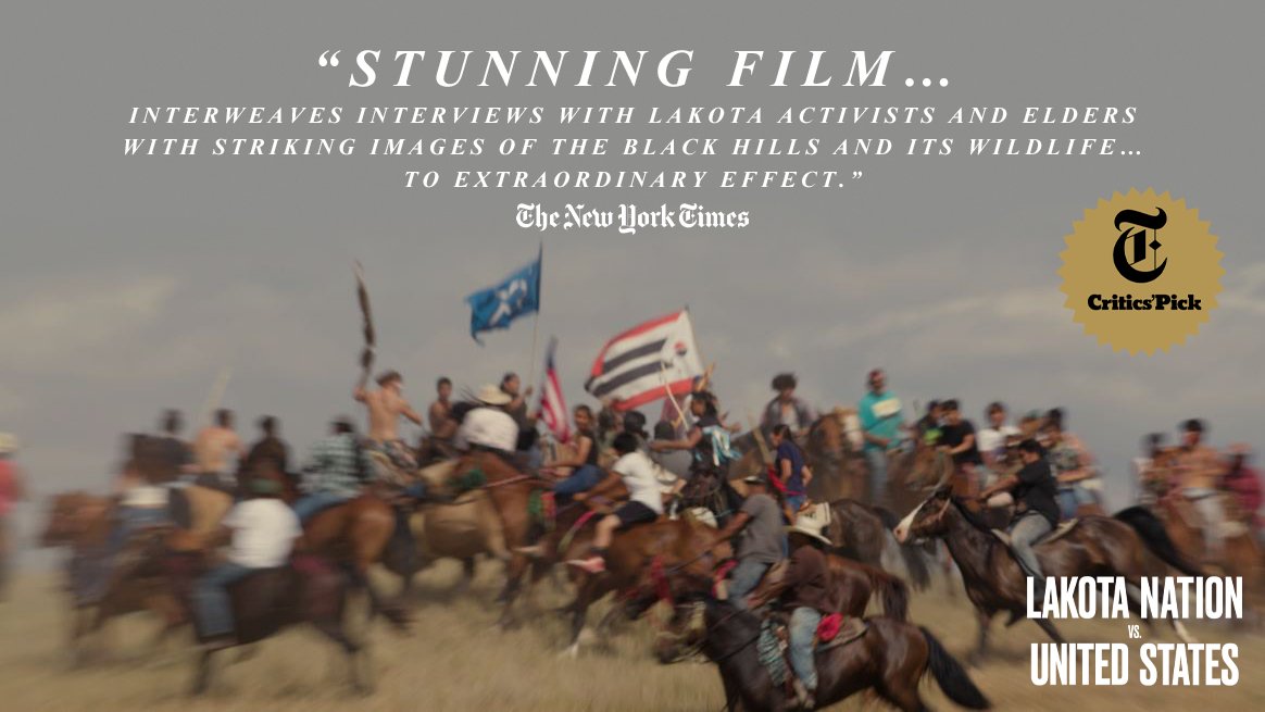 A masterfully-realized documentary portrait of the battle for the Black Hills, LAKOTA NATION VS. UNITED STATES is a must-watch. Now Playing New York's @IFCcenter and opening Los Angeles this Friday. lakotanationvsus.movie