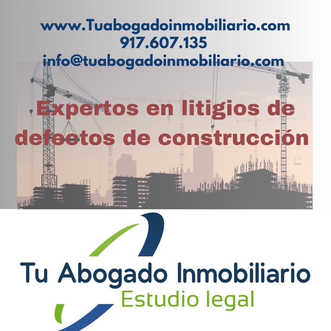 CUÉNTANOS TU CASO. Somos expertos en litigios sobre #DEFECTOS de #CONSTRUCCIÓN. Representación de agentes de la #edificación. Consúltanos sin compromiso ☎️ 917.607.135 o en info@tuabogadoinmobiliario.com. #Abogados #Vivienda #viciosconstructivos #constructor #promotor