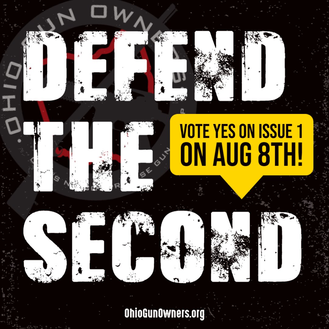 OhioGunOwners's tweet image. Issue 1 protects firearm freedom for our kids and grandkids!
#Issue1 #ProGun #VoteYes #August8 #OHPol #OGO #OhioGunOwners