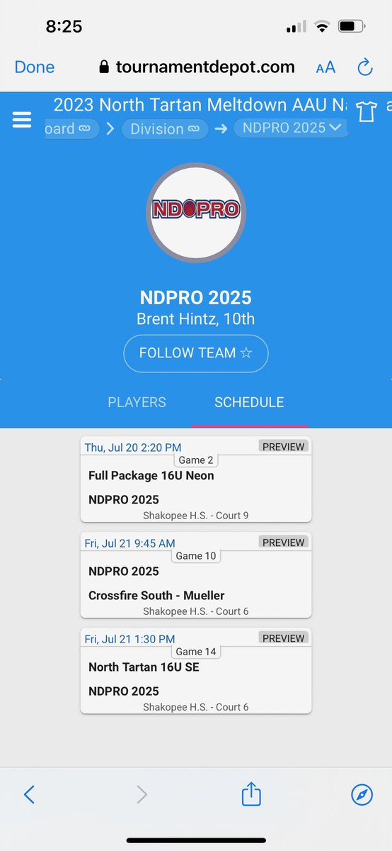 Noelle_Bartunek's tweet photo. Schedule in Minneapolis for this upcoming tournament starting tomorrow! @nd_pro @PGHDoubleJ917 @WFHoraceGBB #basketball #aau #wbb #ndpro https://t.co/ZXWaJS6hew