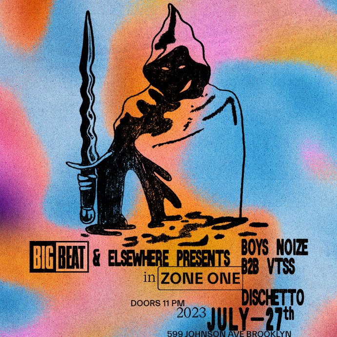 Just Announced!

Big Beat &amp; Elsewhere Presents
└ Boys Noize b2b VTSS
└└ Dischetto

7/27/2023 <a href="/elsewherespace/">𝚎 𝚕 𝚜 𝚎 𝚠 𝚑 𝚎 𝚛 𝚎</a> [zone one]

tickets ➫ bit.ly/3JSY4Gg