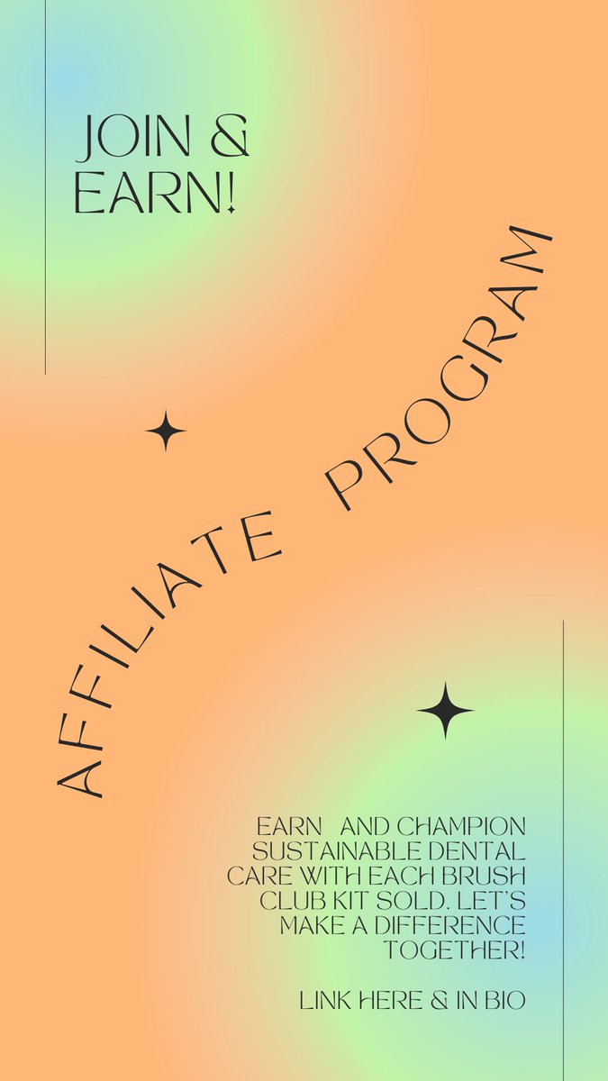 Cash for clicks and care for the planet. All in a day's work at the #BrushClub #AffiliateProgram.

Sign up below, and let's roll! 🦷💚💰
brushclub.us/a/recomsale/si…