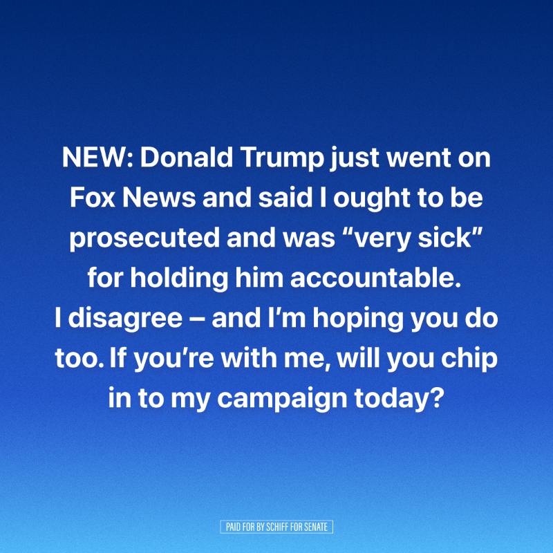AdamSchiff's tweet photo. Can I count on your support?