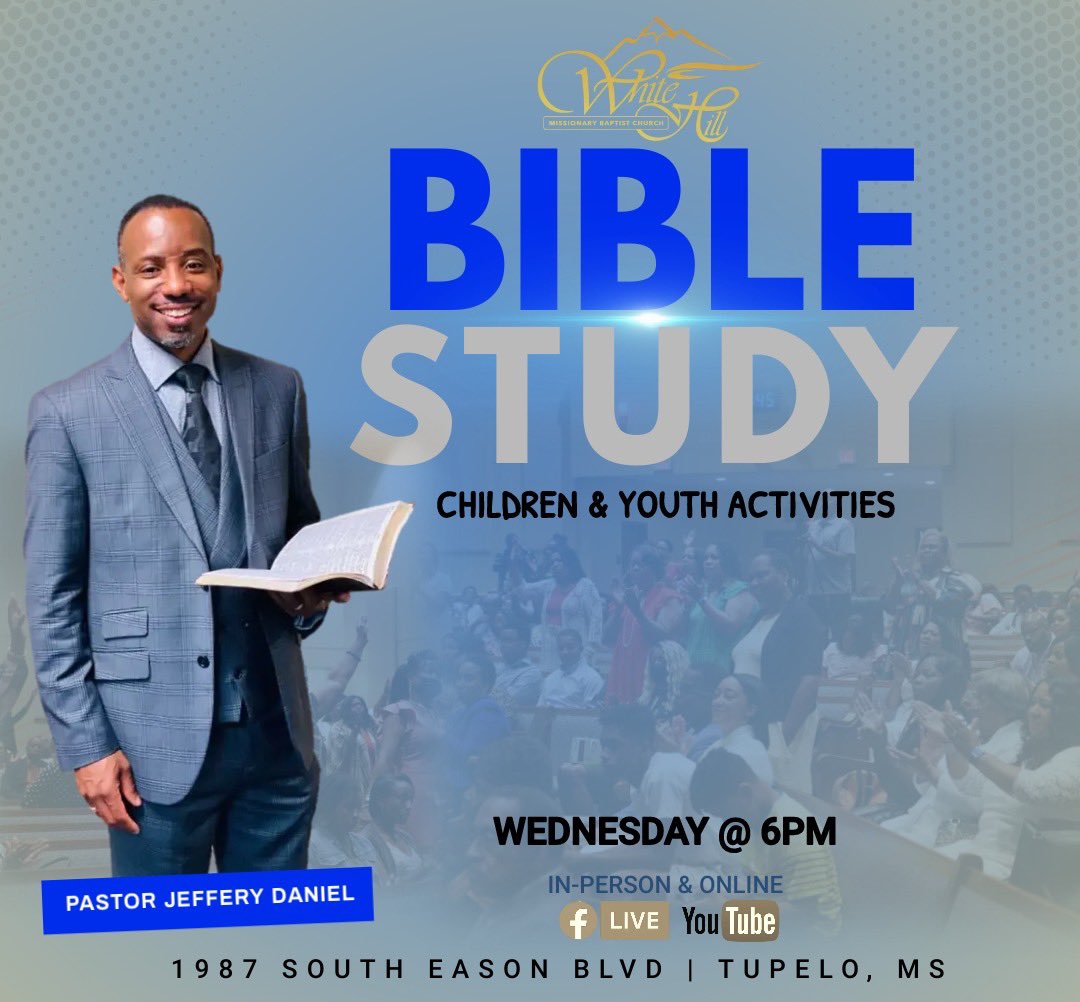 Meet us tonight at The Hill at 6PM for Bible Study!! Bring your bibles, your family and invite all to come out for The Word! See you there! 🙌🏾

#WHMBC #TheWhiteHillExperience #HouseOfFavor