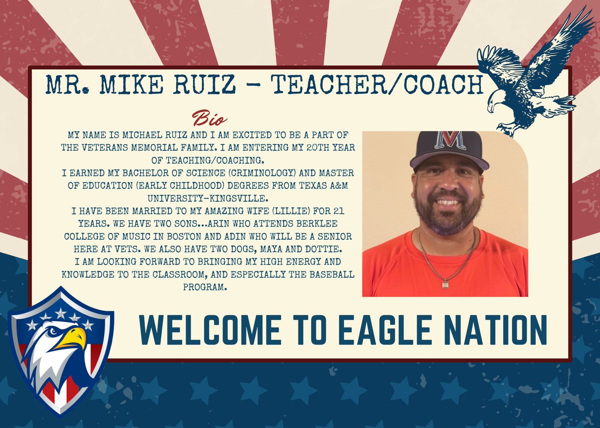⚾️🦅Please join us in welcoming Coach Ruiz and family! He will be joining the Eagles as our new pitching coach! ⚾️🦅